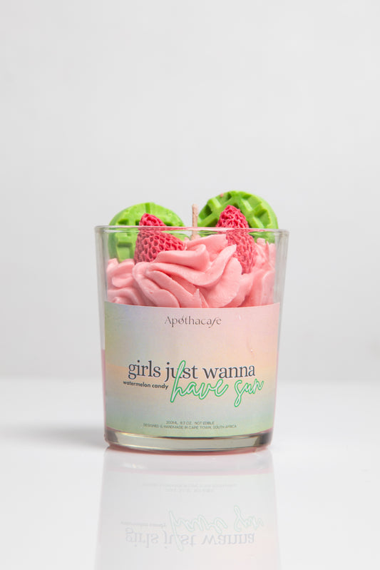 ‘Girls Just Wanna Have Sun’ Watermelon Soy Wax Candle